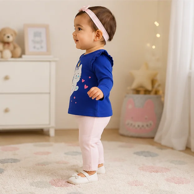 Baby Girls Top & Leggings Set 001-12 - 12-18 Months