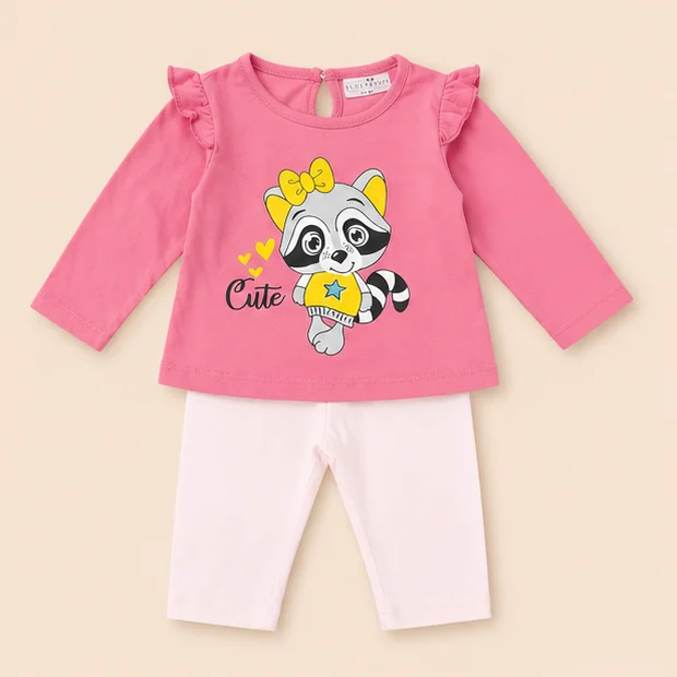 Baby Girls Top & Leggings Set 002-12 - 12-18 Months