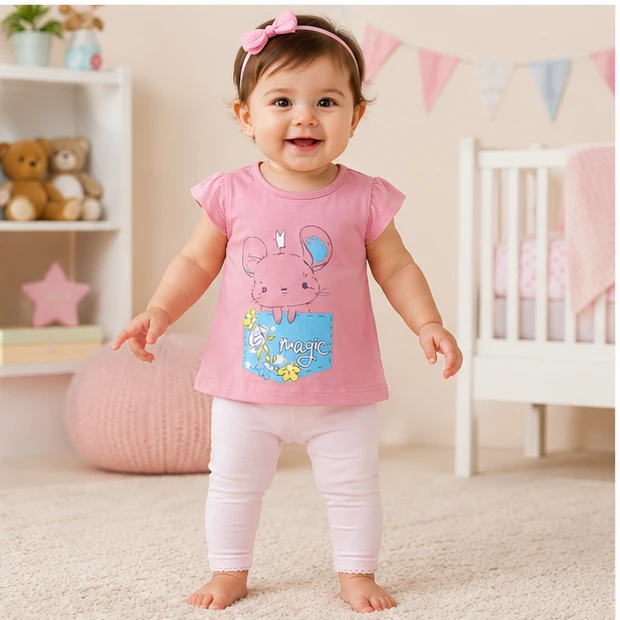 Baby Girls Top & Leggings Set 008-0