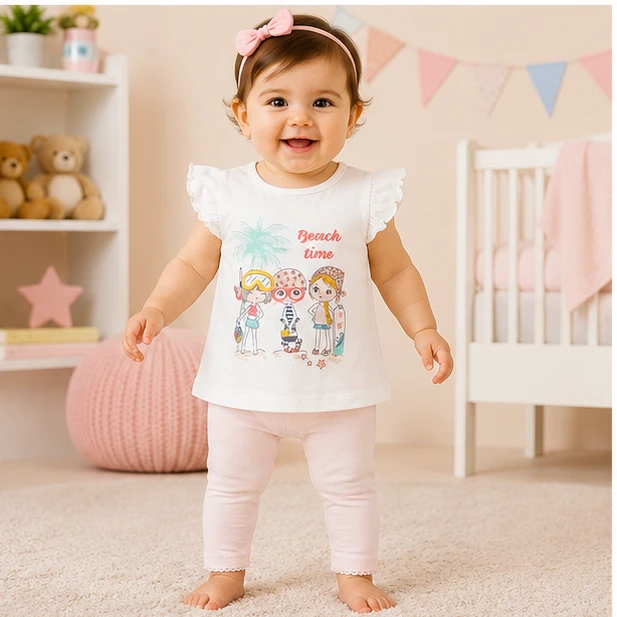 Baby Girls Top & Leggings Set 011-12