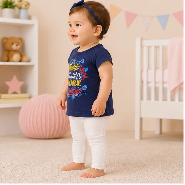 Baby Girls Top & Leggings Set 014-6 - 6-12 Months