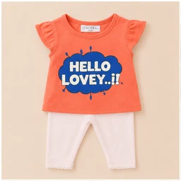 Baby Girls Top & Leggings Set 015-3 - 0-6 Months