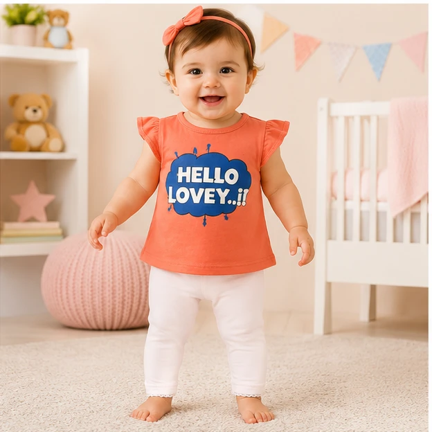 Baby Girls Top & Leggings Set 015-18