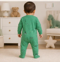 Surplus Baby Organic Cotton Romper for Babies-009 - 0-3 Months