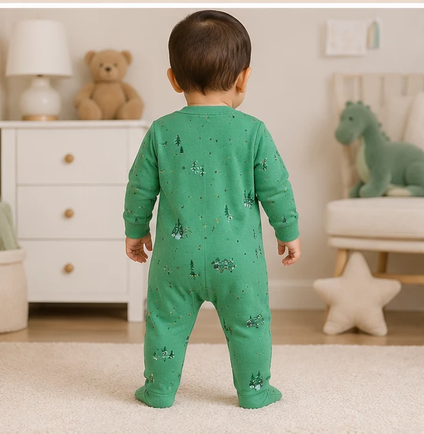 Surplus Baby Organic Cotton Romper for Babies-009 - 0-3 Months