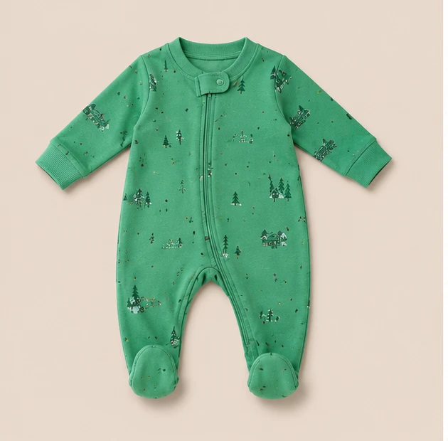 Surplus Baby Organic Cotton Romper for Babies-009 - 0-3 Months