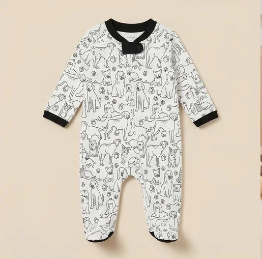 Surplus Baby Organic Cotton Romper for Babies-021 - 0-3 months
