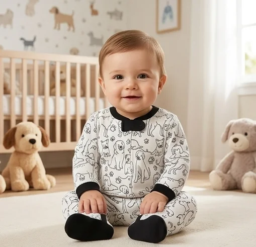 Surplus Baby Organic Cotton Romper for Babies-021 - 0-3 months