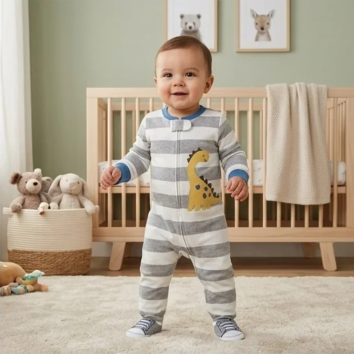 Surplus Baby Organic Cotton Romper for Babies-115 - 3-6 Months