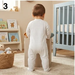Surplus Baby Organic Cotton Romper for Babies-067 - 0-3 Months