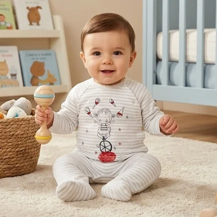 Surplus Baby Organic Cotton Romper for Babies-067 - 0-3 Months