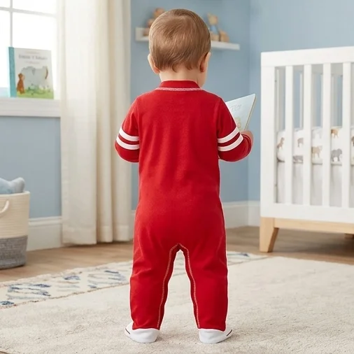 Surplus Baby Organic Cotton Romper for Babies-038 - 0-3 Months
