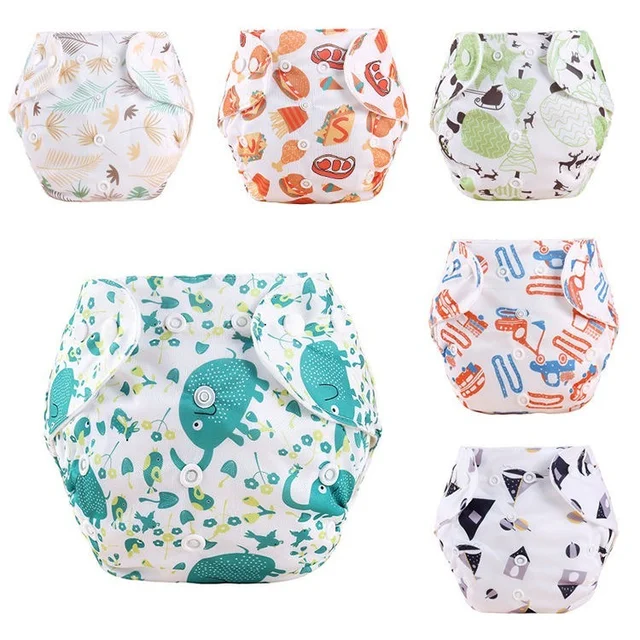 NewbieKid printed  Reusable Cloth Diaper – Premium Adjustable Baby Nappy WITH 2 LAYER PAD