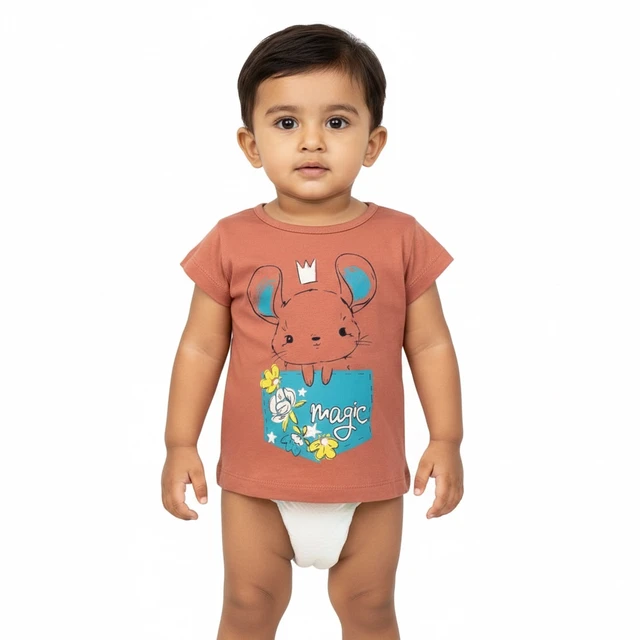 Magic Mouse" Cap-Sleeve Baby Top