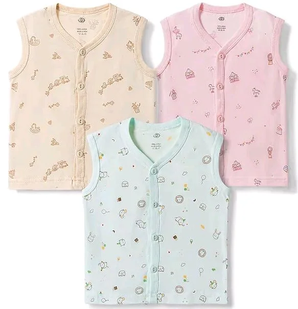 Sleeveless button Jabala (Mixed Color)