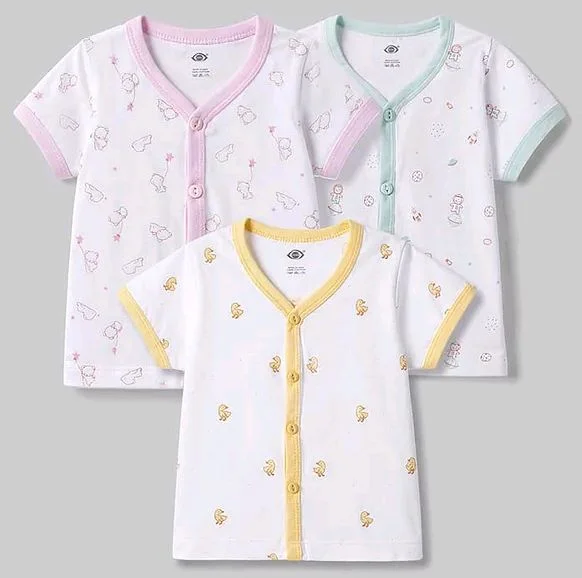 Half Sleevebutton Jabala (Mixed Color) - newborn, 1 pcs - newborn, 1 pcs