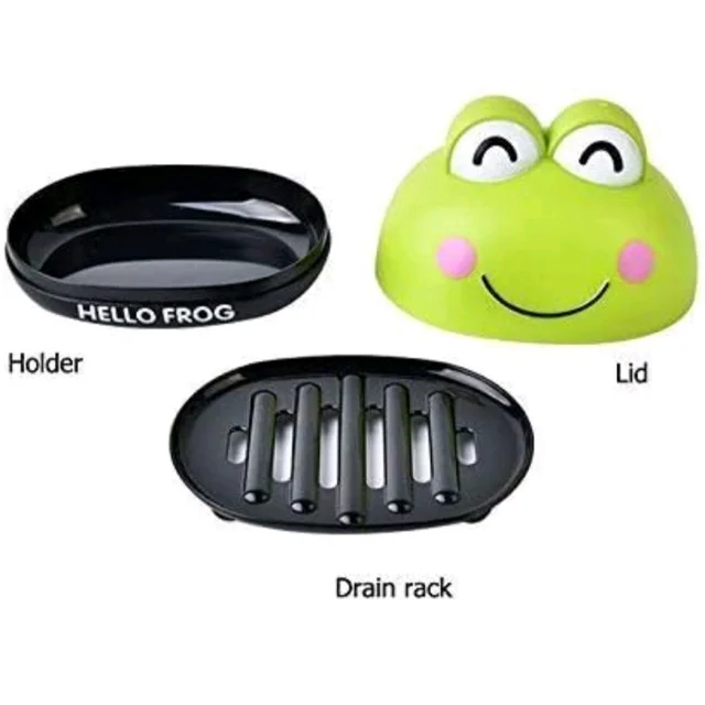 Cartoon Soap Case Bathtub Soap Box, Soap Dish Holder for Kids, Bathroom Soap Stand, Soap Stand with Cover