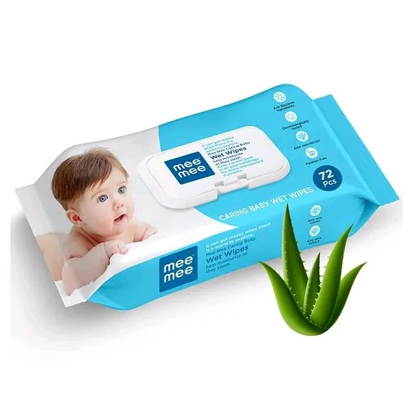 Meemee Anti-bacterial Vitamin E & Aloe Vera Baby Wet Wipes-70 PCS