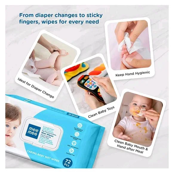 Meemee Anti-bacterial Vitamin E & Aloe Vera Baby Wet Wipes-70 PCS