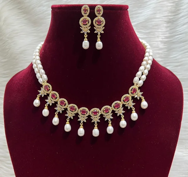 2 Layer Drop Necklace - PN313