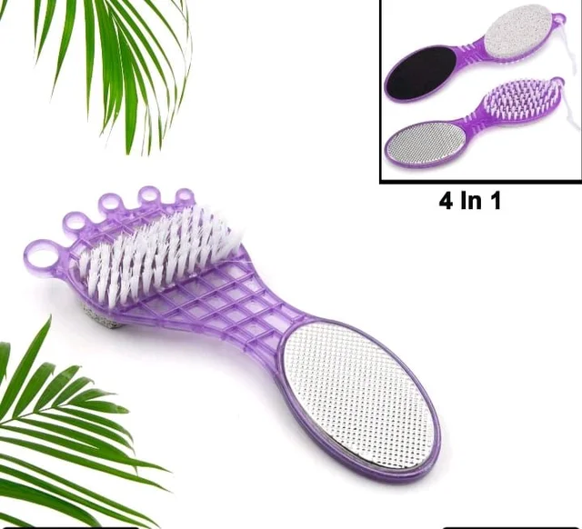 Pedicure Tool 4 In 1 - Pumice ,Brush, Scrubber For Soft Feet