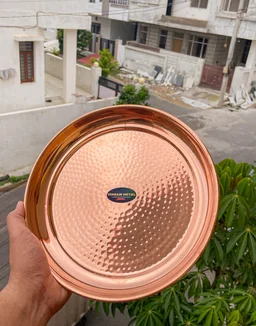VIKRAM METAL Copper hammered plate - 11 INCH