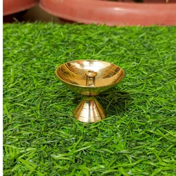 VIKRAM METAL Brass mini Pooja Thali Set - 8 INCH, GOLDEN