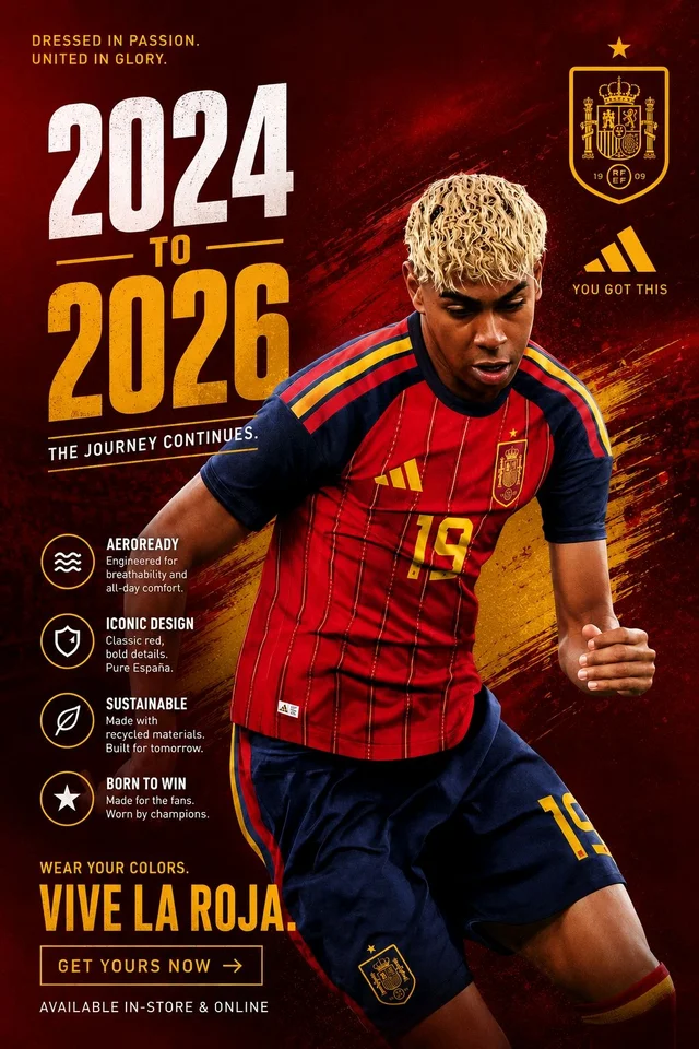 SPAIN HOME KIT for FIFA WORLD CUP 2026 - XXL