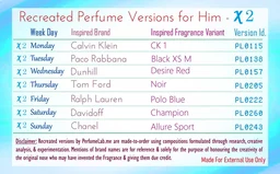 His X2 - A Perfume A Day Set - 7 x 9ml EDP