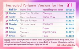 Her X1 - A Perfume A Day Set - 7 x 9ml EDP