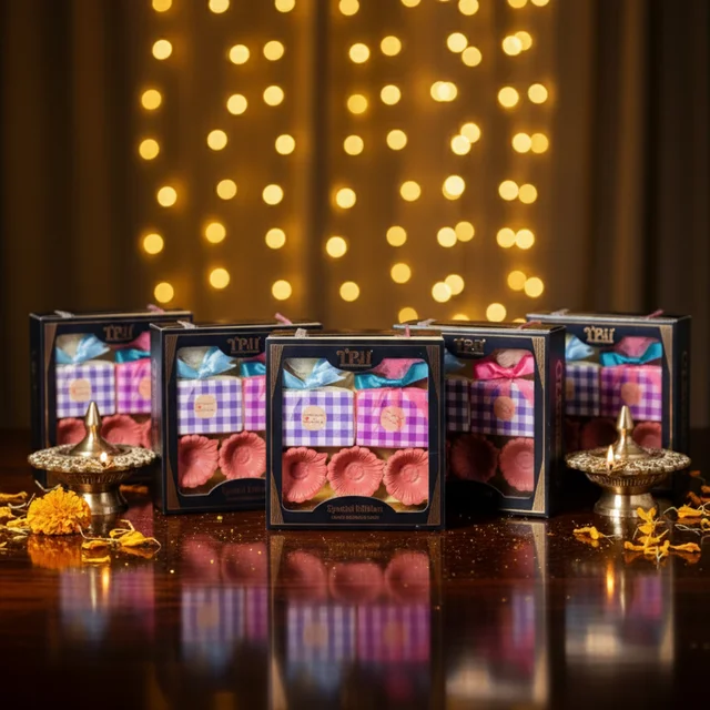 Gift - Handmade Perfume Soap & Diya - 5 @ price of 3