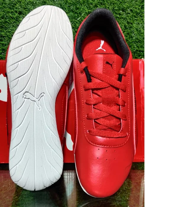PUMA Motorsport Unisex Red Perforations Ferrari Neo Cat Regular Sneakers - UK 6, RED