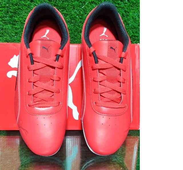 PUMA Motorsport Unisex Red Perforations Ferrari Neo Cat Regular Sneakers - UK 6, RED