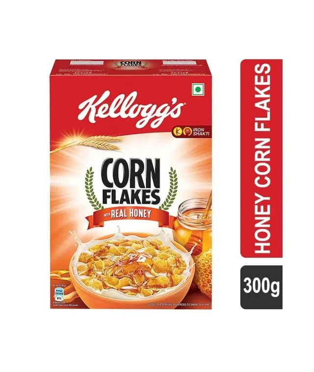 Kellogg's Corn Flakes With Real Honey - 09AM-09PM, 300gram
