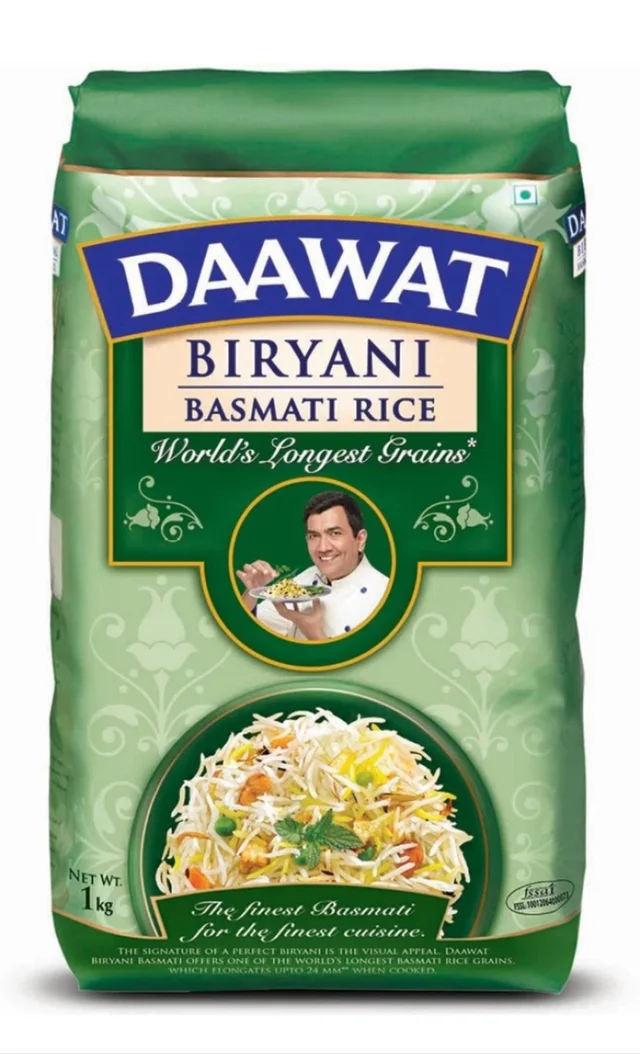 Daawat Basmati Biryani Rice - 10AM-08PM, 1KG