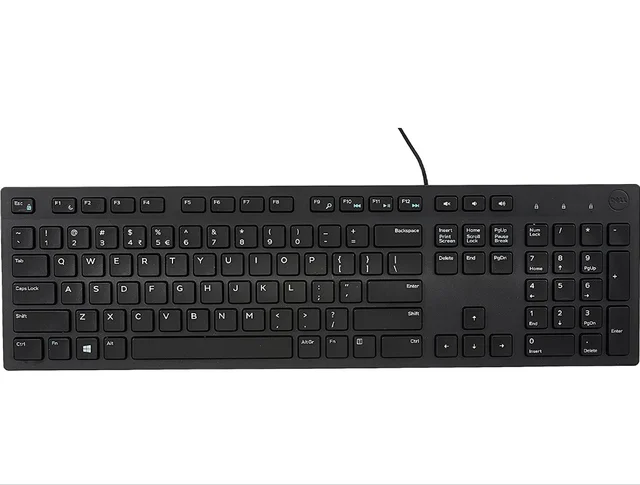 Dell KB216 Wired Multimedia USB Keyboard with Super Quite Plunger Keys with Spill-Resistant – Black - 10AM-08PM