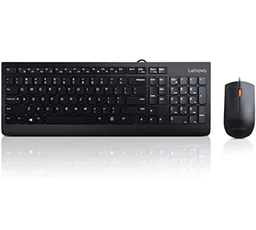 Lenovo 300 Wired Keyboard and Mouse Combo, 1600 DPI Ambidextrous Mouse, 2.5 Zone Island Keys Design Keyboard (GX30M39649) - 10AM - 08PM