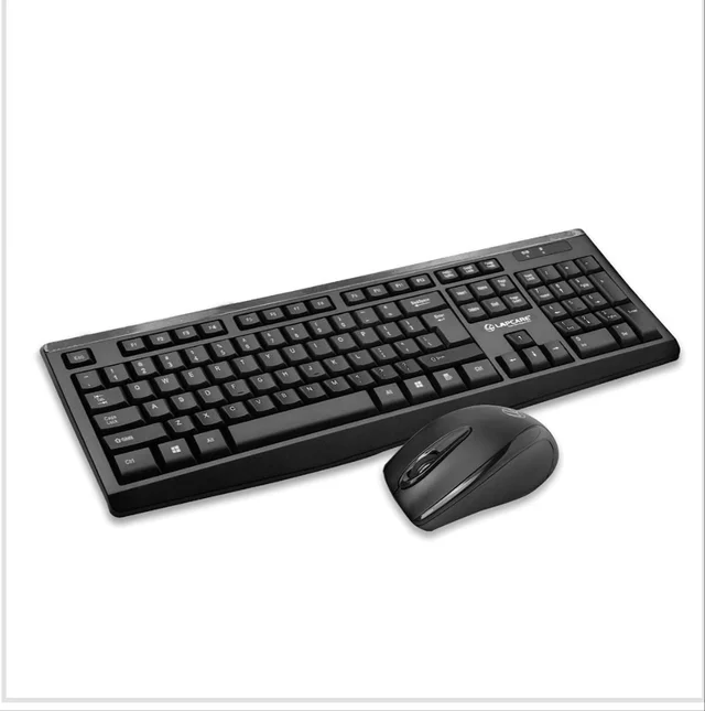 LAPCARE L901 Wireless Keyboard and Mouse Combo with Auto Sleep || Wireless Membraned Keyboard and 1200 DPI Mouse Combo (Black) - 10AM-08PM