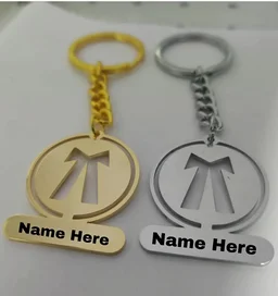 YAM ARTS PERSONALIZED / Customized Laser Engraving Any Name Advocate keychain / Lawyer Keychain / Keychain With Ur name Or Love One Name With 24k Gold Plating and Silver Platedlazer Engraved Finish - Delivery Upto 7 To 8 Days