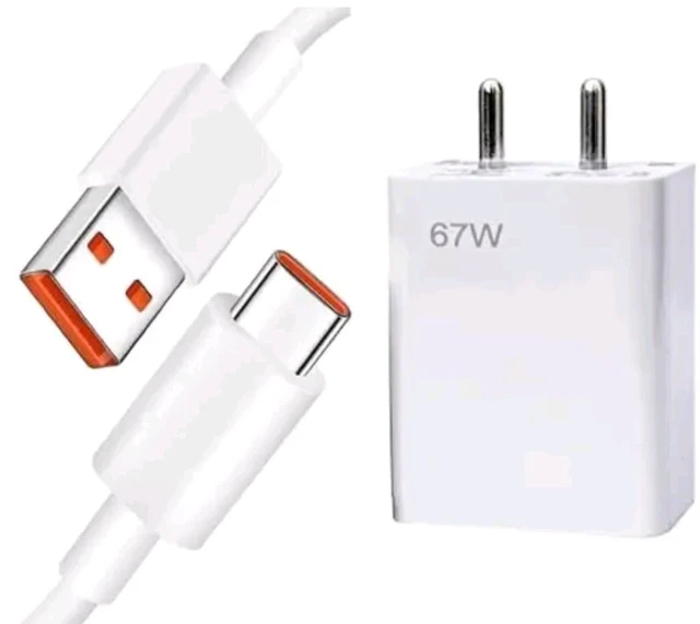 65 Watt 33 Watt fast Mobile Charger Supervooc - White