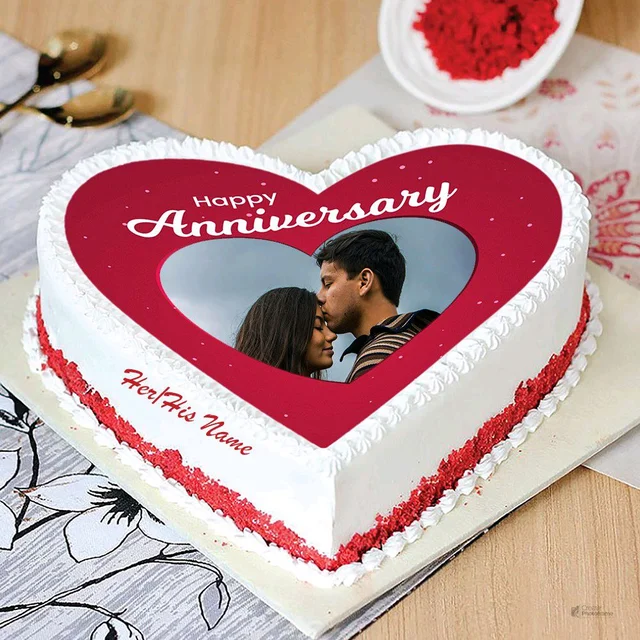 Marriage Anniversary Cake With Couple Name 