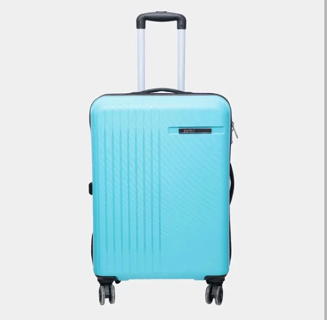 Safari 8 Wheel Cyan PVC Matee Hard Case Trolley