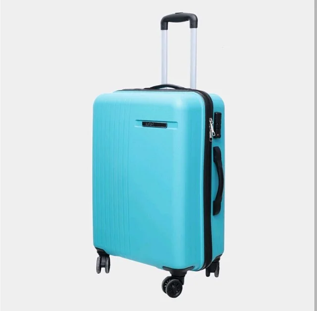 Safari 8 Wheel Cyan PVC Matee Hard Case Trolley