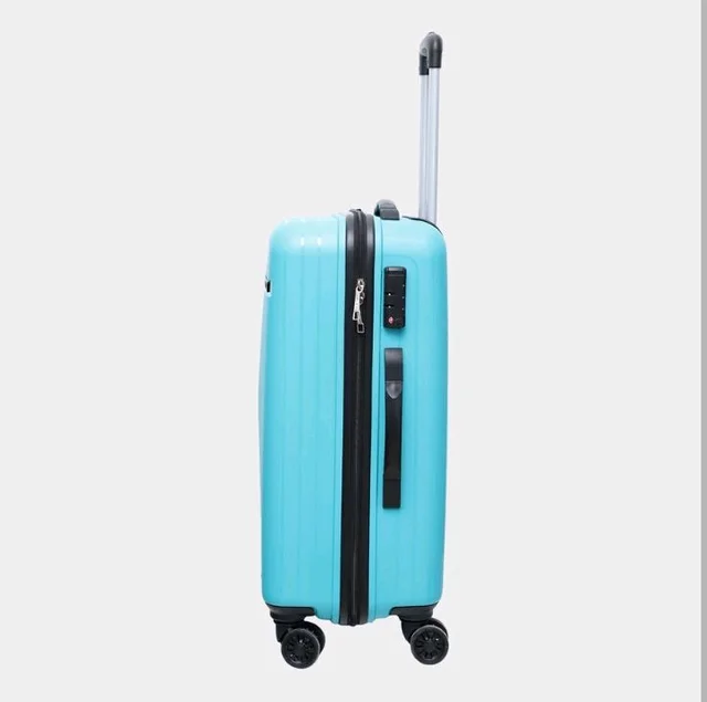 Safari 8 Wheel Cyan PVC Matee Hard Case Trolley