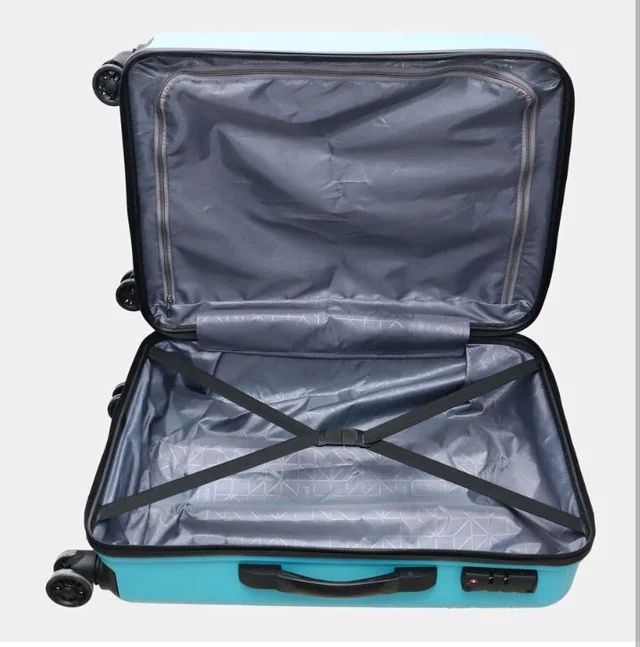 Safari 8 Wheel Cyan PVC Matee Hard Case Trolley