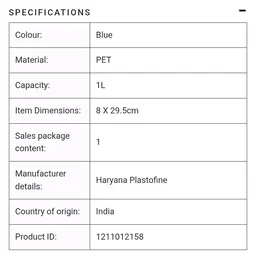 Home Select 1L Pet Bottle - Bokajan