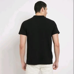 Brink Men's Collared Half Sleeves T-shirt - Black, S