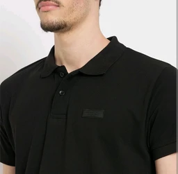 Brink Men's Collared Half Sleeves T-shirt - Black, S