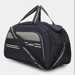 Safari Dark Blue Polyester Duffle Trolley - Black