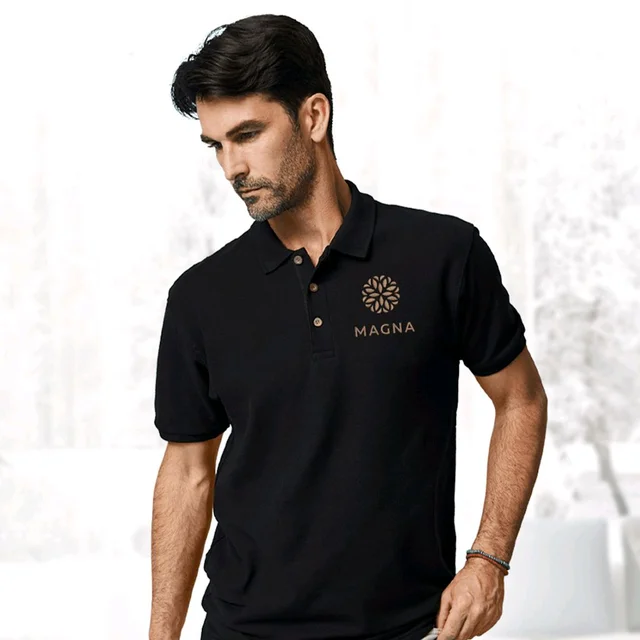Design Gallery: Men's Polo T-Shirts Your Company Name - Black, XL